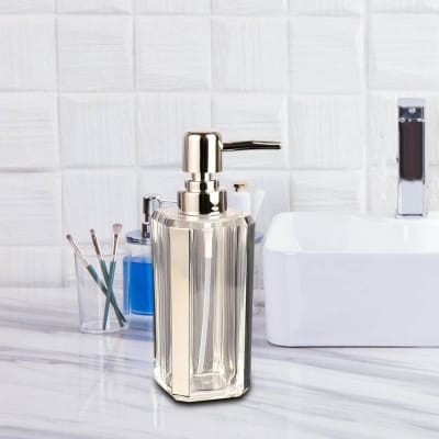 Picture of Hand Soap Dispenser Bathroom Shower Dispensers Pump Bottle Dispenser for Home Kitchen Lotion, Golden-Gold