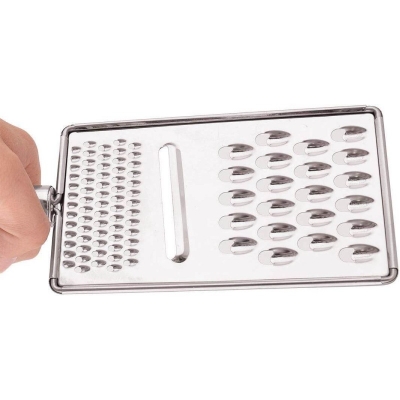 Picture of Metal Kitchen Restaurant Cheese Grater Slicer Peeler Shredder Tool Silver Tone-Silver