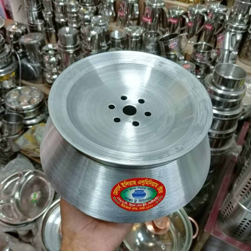 Picture of Aluminum’s Saucepan With Steamed Cake Mold & 3 Pieces Bowl winter steamed cake maker silver color-Silver