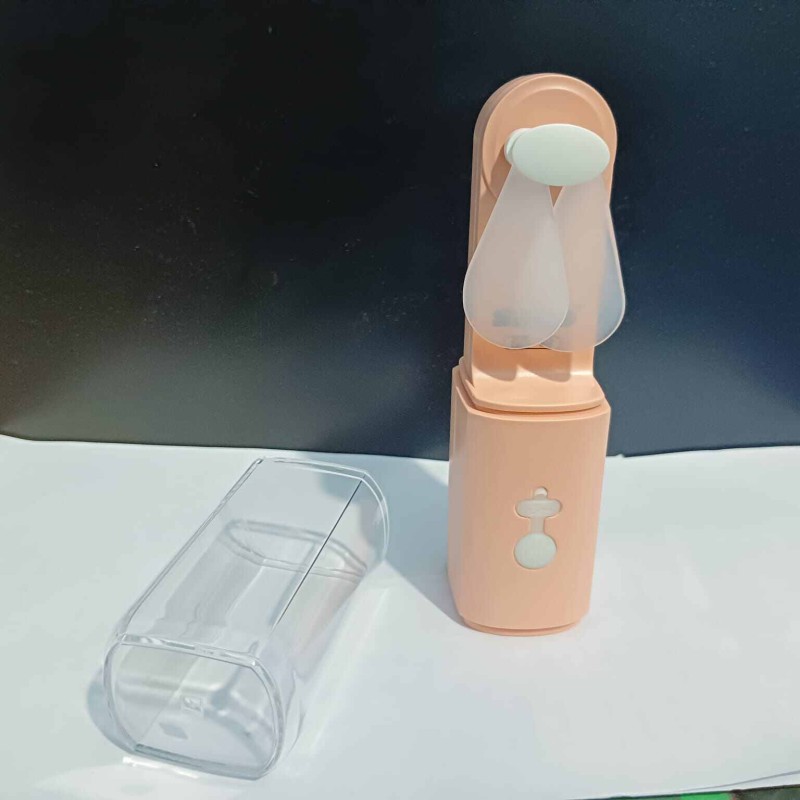 Picture of SD-69 Mini Pocket Fan With Troch Light Rechargeable Powerful Fan Foldable wing with Torch and Flashlight-Multicolor