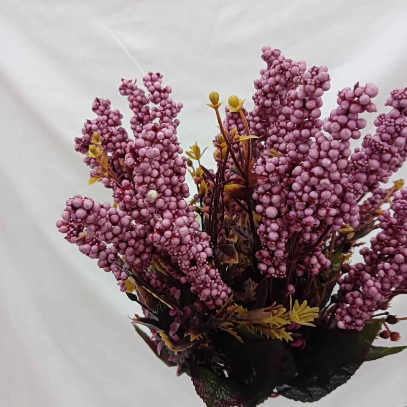 Picture of "Artificial Lavender Bouquet, 12-14 Multicolor Blooms per Stick, 1 Stick, 32x20 cm, Ideal for Home Decor and Weddings, Made from PE and Plastic for Durable and Elegant Display."-Multicolor