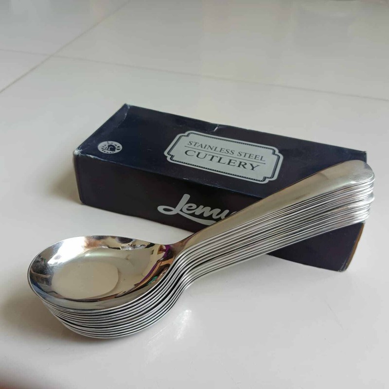 Picture of Lionel 2 pcs set Sup Spoon Lionel Thai Chinese Stainless Steel Soup Spoons 16 cm Long Big Size-Silver