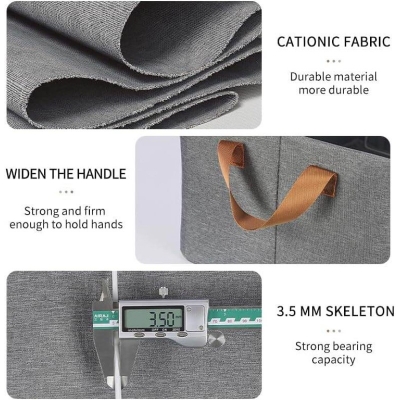 Picture of BiDoga Foldable Steel Shelf Clothes Organizer Wardrobe Pants Jeans Storage Box Portable Sweater Storage Organizers-Multicolor