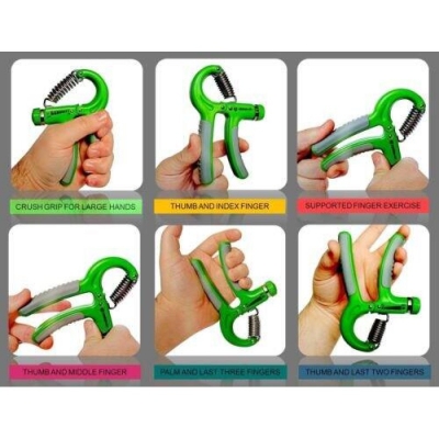 Picture of Steel & Plastic Adjustable Resistance Hand Grip Exerciser-Multicolor