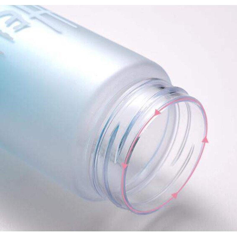 Picture of 1 pcs glass water bottle a Most popular college girls gradient color reusable glass cup plastic lid drink water bottle-Multicolor