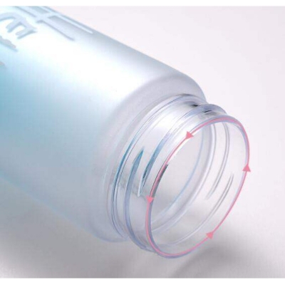 Picture of 1 pcs glass water bottle a Most popular college girls gradient color reusable glass cup plastic lid drink water bottle-Multicolor
