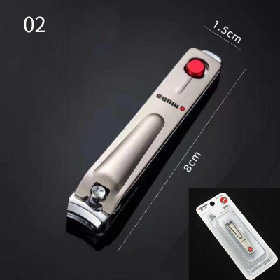 Picture of Big size 1PC Stainless Steel Nail Clippers With Anti-splash Cover Professional Pedicure Nail Care Trimmer Tool Toenail Cutters Manicure-Silver