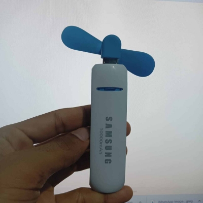 Picture of 1000mah power Bank and USB Fan for summer  best otg fan with power Bank mini otg Usb fan micro usb fan-Multicolor
