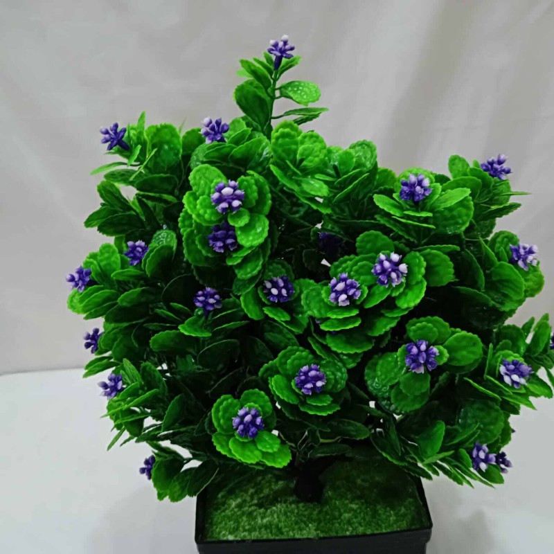 Picture of 1 Pc New Green Mini Artificial Flower Tree Minicape with Multiple Colors, Plastic Tob for Restaurant, Home, Table Bonsai Decor-Multicolor