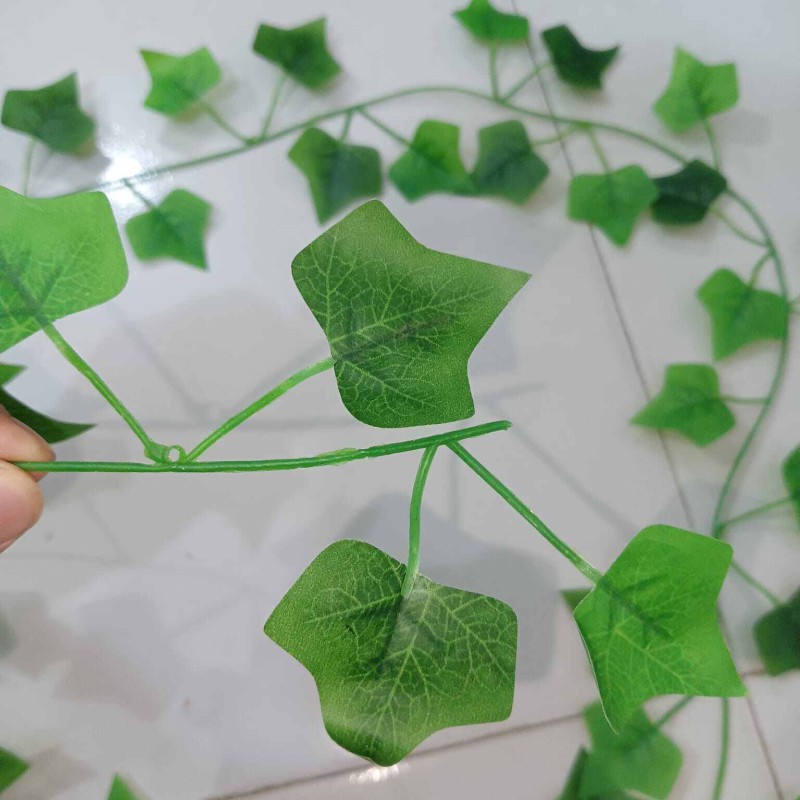 Picture of 1pc Artificial Ivy Leaf Garland for Home Decor, Green Vine Fake Foliage-Multicolor