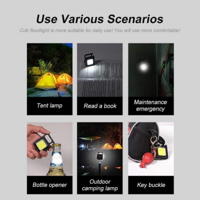 Picture of Progressive - Small Portable Work Light 500 Lumens 30 LED Keychain Flashlight COB Pocket Mini - Sports & Outdoors - Modern and Trendy-Black