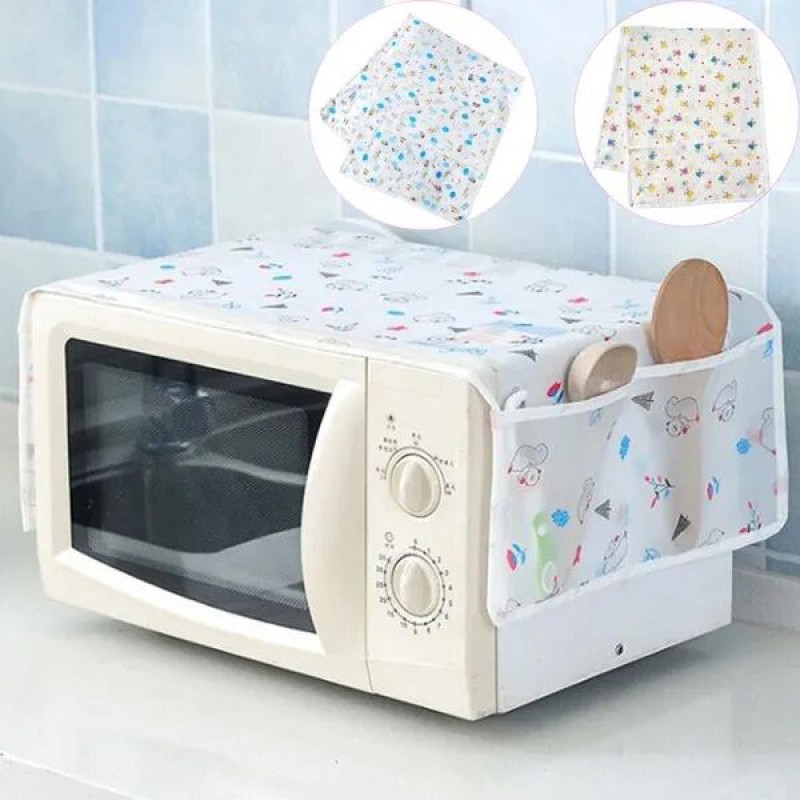 Picture of Microwave Oven Dust Cover Waterproof Oven Cover Kitchen European Oil-proof Cover Cloth-Multicolor