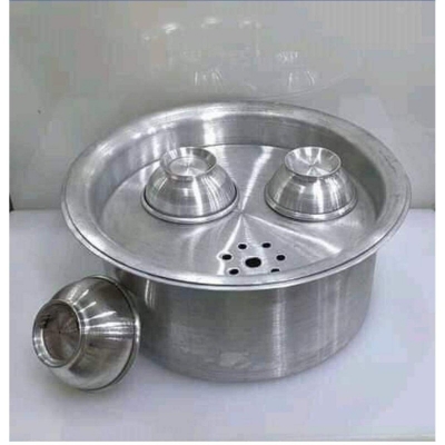 Picture of 3 pcs steamed pita pot and1  pcs big size Steamed pita making machine for winter-Silver