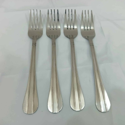 Picture of Lionel 12 pcs setstainless steel Dessert fork spoon silver color best for tableware line design 19 cm long-Silver
