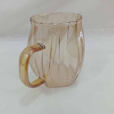 Picture of 1 pcs golden color heat-resistant glass cup-Gold