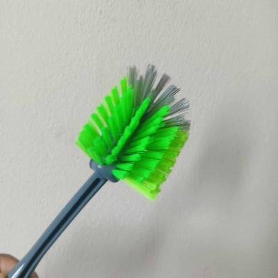 Picture of 1 pcs Kitchen Diffusion Type Scrub Brush for Cleaning Dishes Pots Pan Sink and Bathroom with Comfortable Long Handle-Multicolor