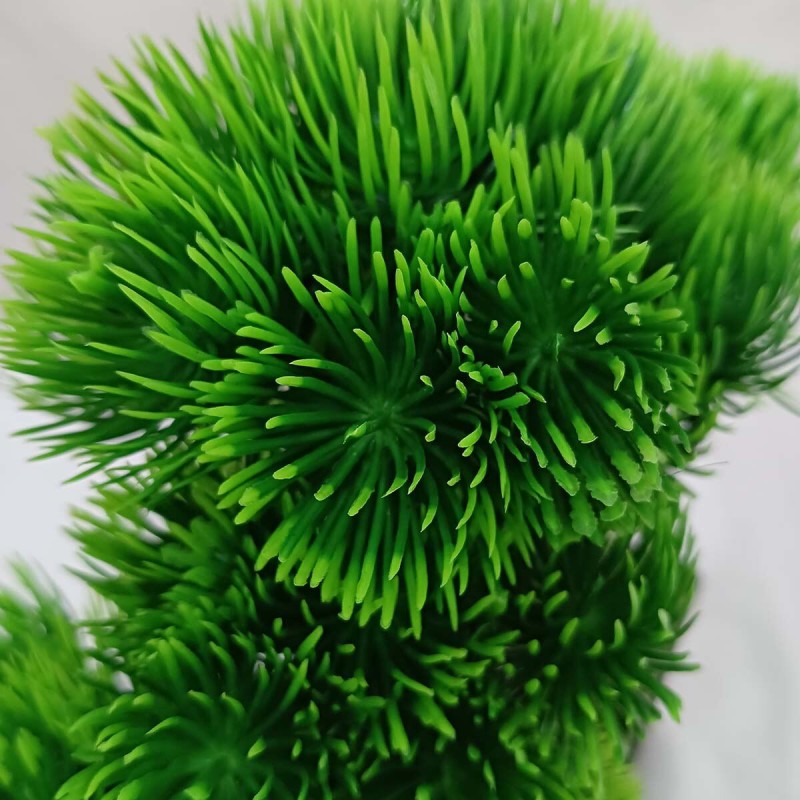 Picture of 24*30cm Pine Bonsai Tree - Realistic Green Plastic Decoration for Home and Restaurant-Multicolor