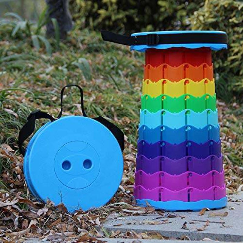 Picture of 1 pcs Portable Chair Adjustable Retractable Folding Stool Colorful with Storage Bag Easy Carrying Suitable for Fishing, Traveling, Hiking-Multicolor