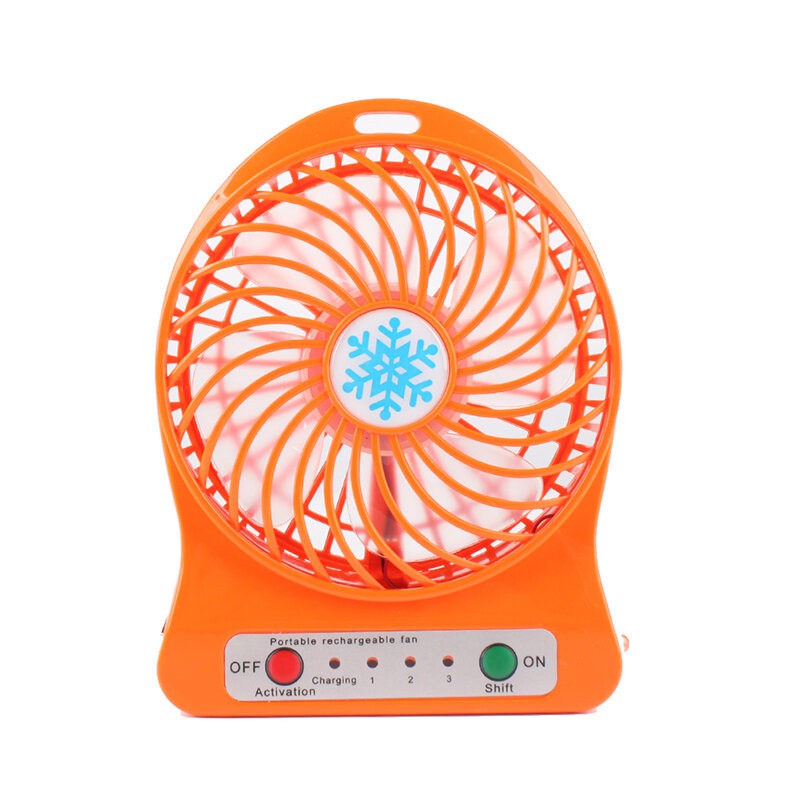 Picture of 1 pcs Portable Mini USB Fan Small Desk Pocket Handheld Air Rechargeable 18650 Battery Cooler 3-Gear Fan for Home office-Multicolor