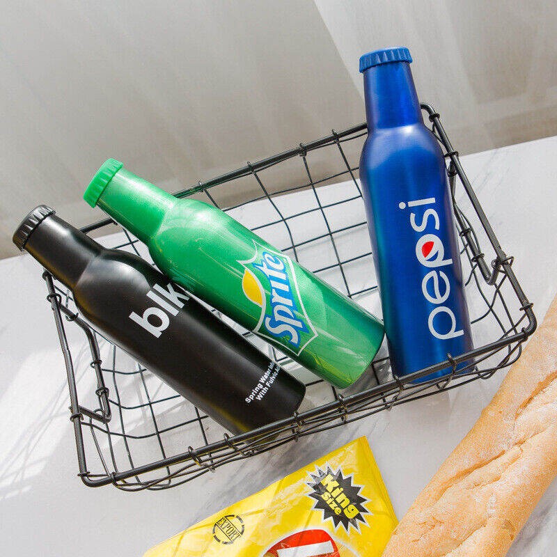 Picture of Creative Soda Private Labels Cola Bottle Stainless Steel Insulation Double Outdoor Sports Drinking Water Bottles-Blue