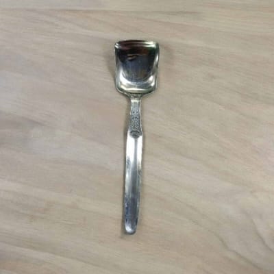 Picture of 1 pcs 22cm Square Shape Stainless Steel Serving Spoon, Silver Kitchen Tool-Silver