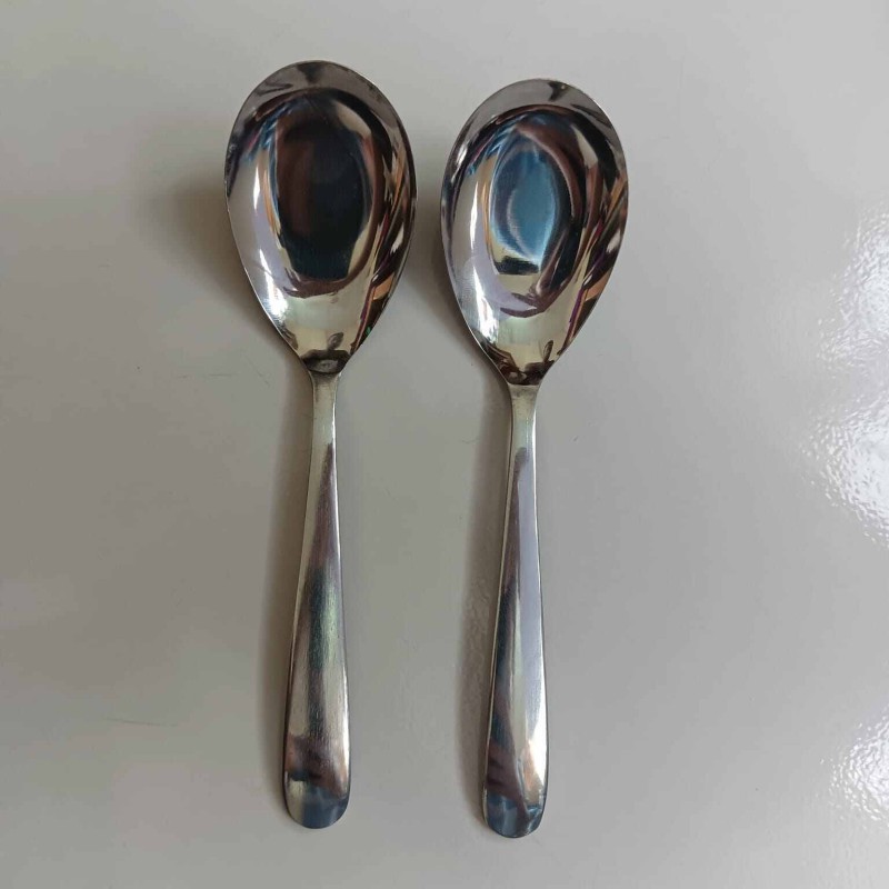 Picture of 1 pcs Lionel Sup Spoon Lionel Thai Chinese Stainless Steel Soup Spoons 14.5 cm Long-Silver