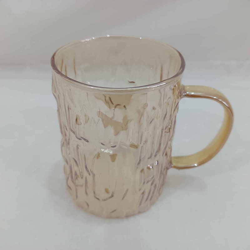 Picture of Hand made single wall glass tumblers coffee borosilicate glass coffee tea mug golden color-Gold