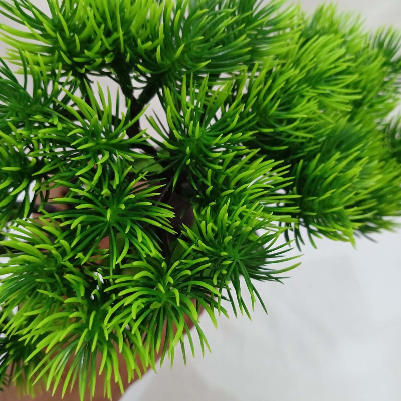 Picture of 23*23cm Artificial Plastic Plants Bonsai for Home & Restaurant Decor - 3 Heads-Multicolor