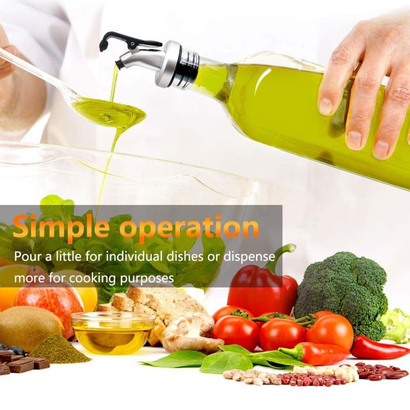 Picture of 1 pcs 500ml oil bottle and oil dispensir clear color and multicolor dispensir for kitchen uses oil dispensir-Green