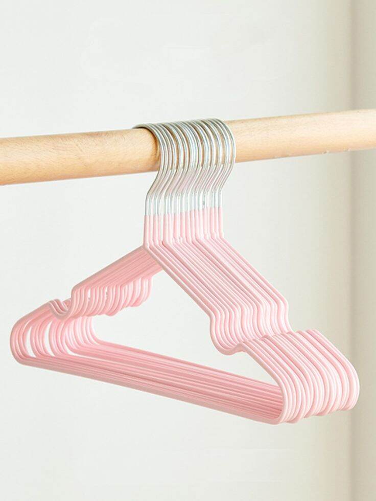 Picture of 10-Pack Non-Slip Velvet Clothes Hangers in Pastel Colors - Elegant, Durable Fabric Stylish Hangers  - Multicolor
