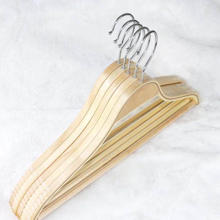 Picture of 1 Pcs Wooden Coat Hangers ,Natural Finish Clothes Hangers-Light Wood - Hanger