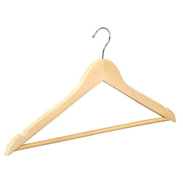 Picture of 1 Pcs Wooden Coat Hangers ,Natural Finish Clothes Hangers-Light Wood - Hanger