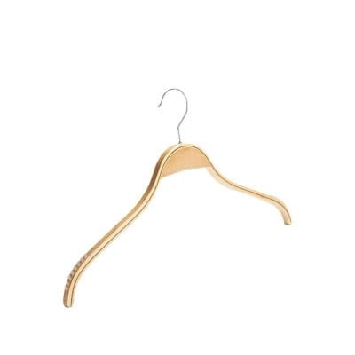 Picture of Non Slip Wooden Hangers 16 Inch Natural Finish Clothes Hangers-Light Wood - Hanger - White
