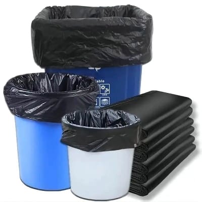 Picture of Trash Bag, Poly Bag, Garbage Bag - Thin (24" x 18") - 25 Pcs - Black