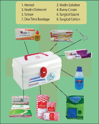 Picture of First Aid Kit Box With Medical kits for home & office. Esential for every family