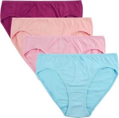 Picture of 3 Pcs 100% Cotton Panties for Girls and Women|| Soft, Comfortable, Multi-Color, Sizes M-XXL