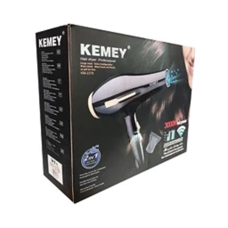 Picture of Kemey 3000W  Powerful-Professional-Heavy-Duty-Hair-Dryer-for-Unisex - Black ( 2 in ! )