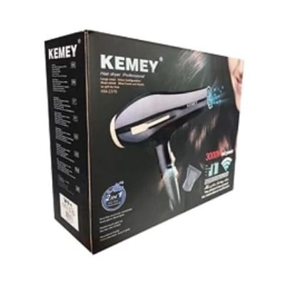 Picture of Kemey 3000W  Powerful-Professional-Heavy-Duty-Hair-Dryer-for-Unisex - Black ( 2 in ! )
