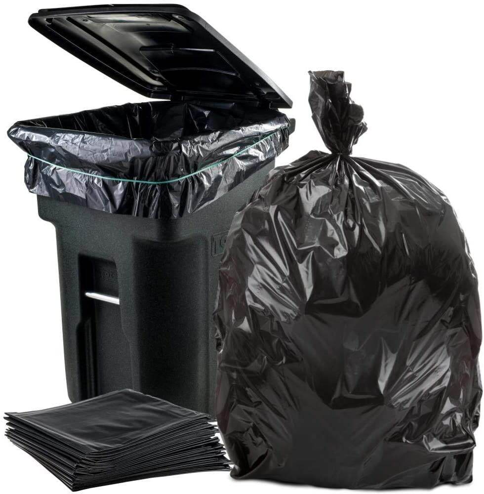 Picture of Trash Bag, Poly Bag, Garbage Bag - Thin (24" x 18") - 10 Pcs - Black