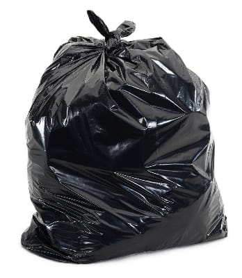 Picture of Trash Bag, Poly Bag, Garbage Bag - Thin (24" x 18") - 10 Pcs - Black