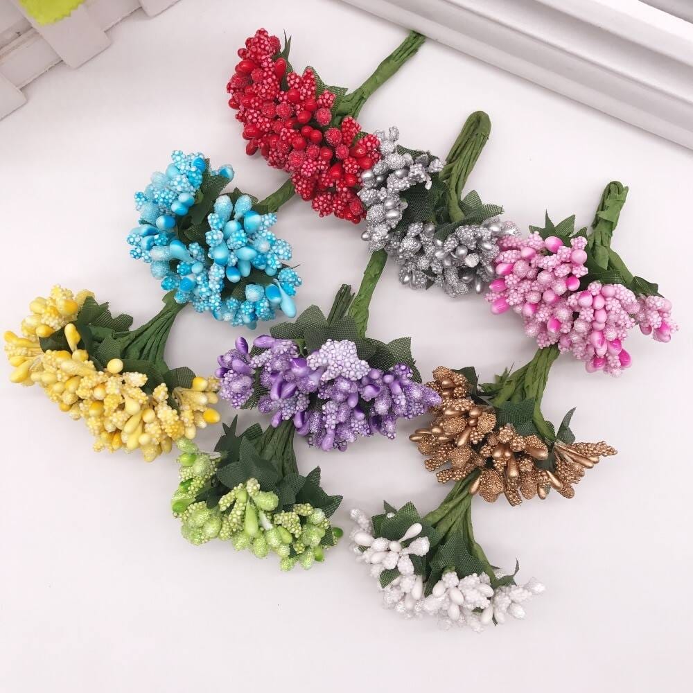 Picture of 20 Pcs Artificial Rose, 5 Pcs Katgolap, Renu Tora 2 Pcs Flowers, MultiColour, Diy jewellery Making, Festival and Events, Home, Table, Room Decoration Items and DIY Craft