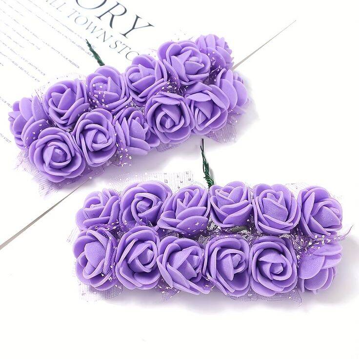 Picture of 12 Pcs Artificial Foam Rose Flowers, For Art & Craft / Jewellwry Making / Home Decoration Item