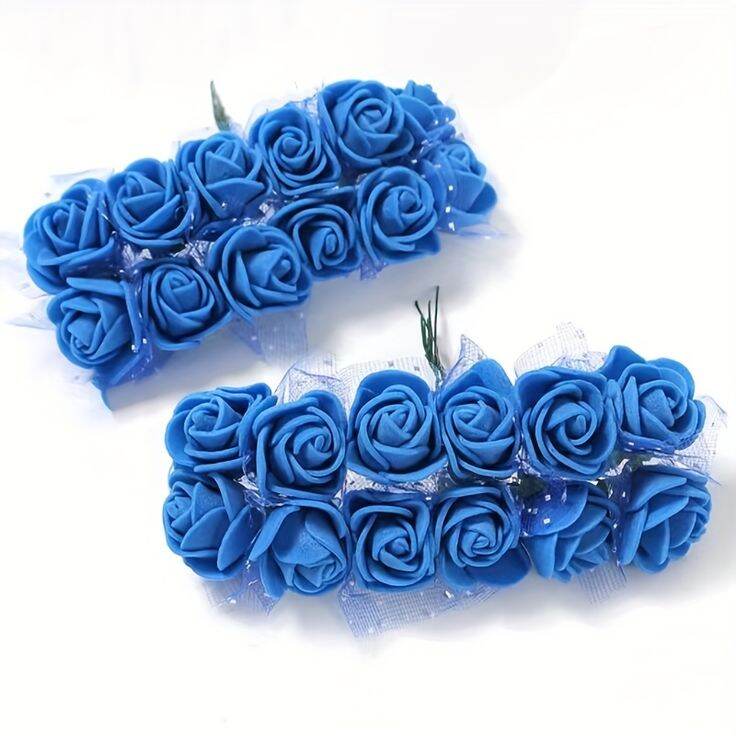 Picture of 12 Pcs Artificial Foam Rose Flowers, For Art & Craft / Jewellwry Making / Home Decoration Item