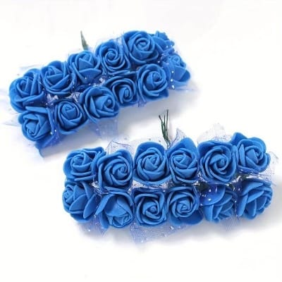 Picture of 12 Pcs Artificial Foam Rose Flowers, For Art & Craft / Jewellwry Making / Home Decoration Item