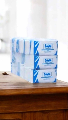 Picture of Smile Hand Towel Tissue White 150 pcs ×1 ply Tissue pack of 6 packet