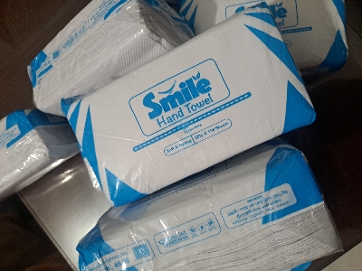 Picture of Smile Hand Towel Tissue White 150 pcs ×1 ply Tissue pack of 6 packet