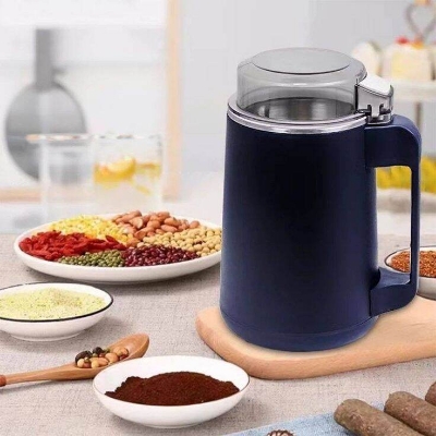 Picture of Household Small Powder Grinding Machine, Electric Mini Spice Grinder Add 5 Blades, Stainless Steel