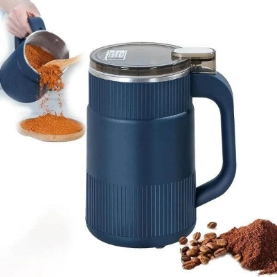 Picture of Household Small Powder Grinding Machine, Electric Mini Spice Grinder Add 5 Blades, Stainless Steel
