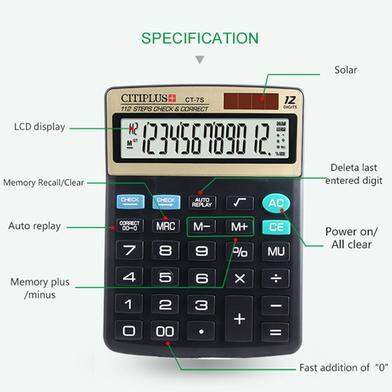 Picture of CTPLUS 6S Official Calculator (12-Digits)