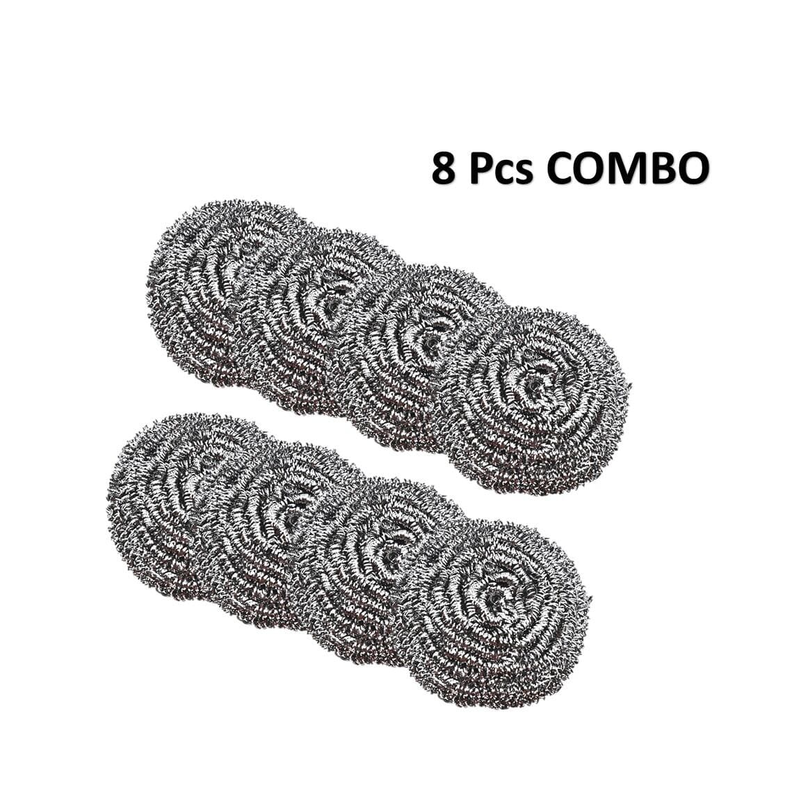 Picture of Proclean Stainless Steel Scourer (Set of 8) – Strong & Rust-Resistant - Silver